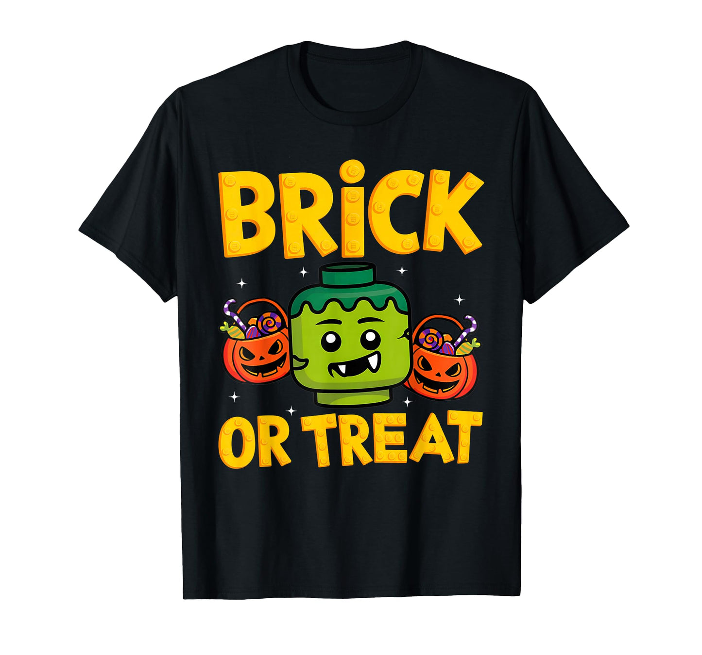 Brick or Treat Halloween Master Builder Blocks Building Kids T-Shirt