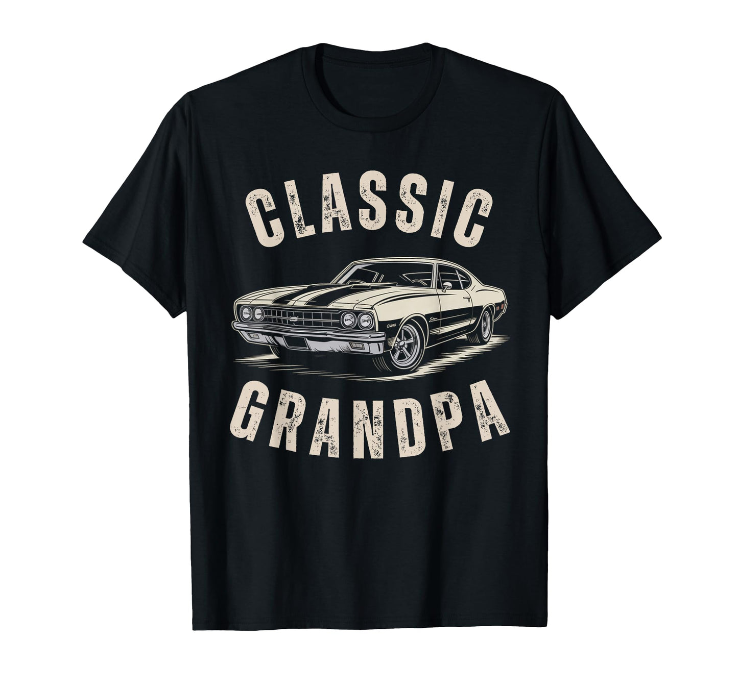 Classic Grandpa Muscle Vibe Outfit for Old car Enthusiasts T-Shirt