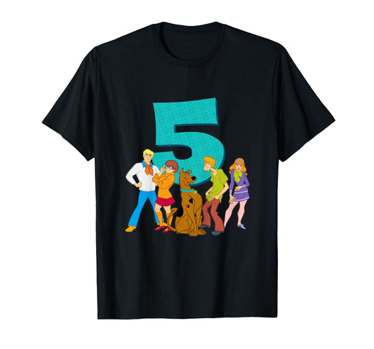 Kids Scooby-Doo 5th Birthday This Meddling Kid is 5 T-Shirt