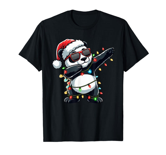 Dabbing Panda Xmas For Kids Boys Girl Panda Lover Christmas T-Shirt