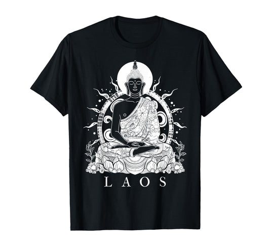 Laos Buddha Vintage Buddhist Souvenir T-Shirt