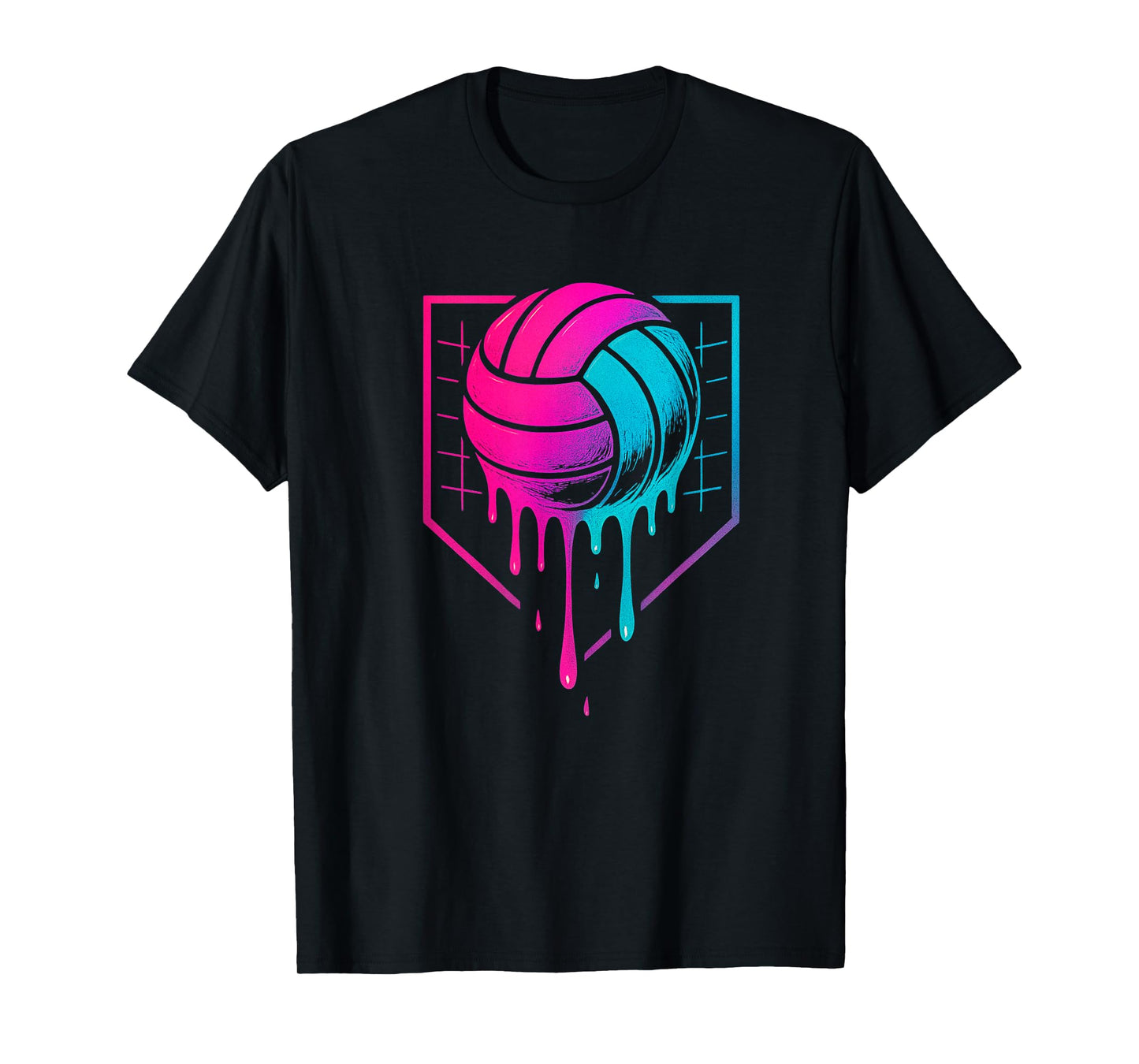 Volleyball Drip for Teens Ice Cream Drip Girls Volleyball T-Shirt