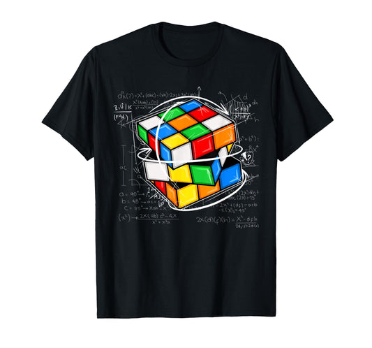 Melting Cube Speed Cubing Vintage Puzzle Youth Math T-Shirt