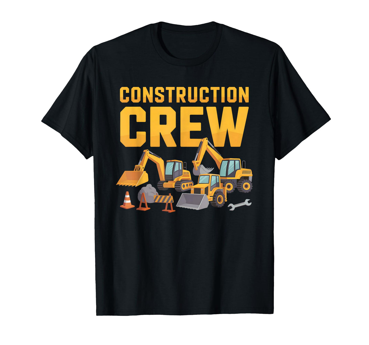 Boys Construction Crew Birthday Theme Digger Matching Outfit T-Shirt