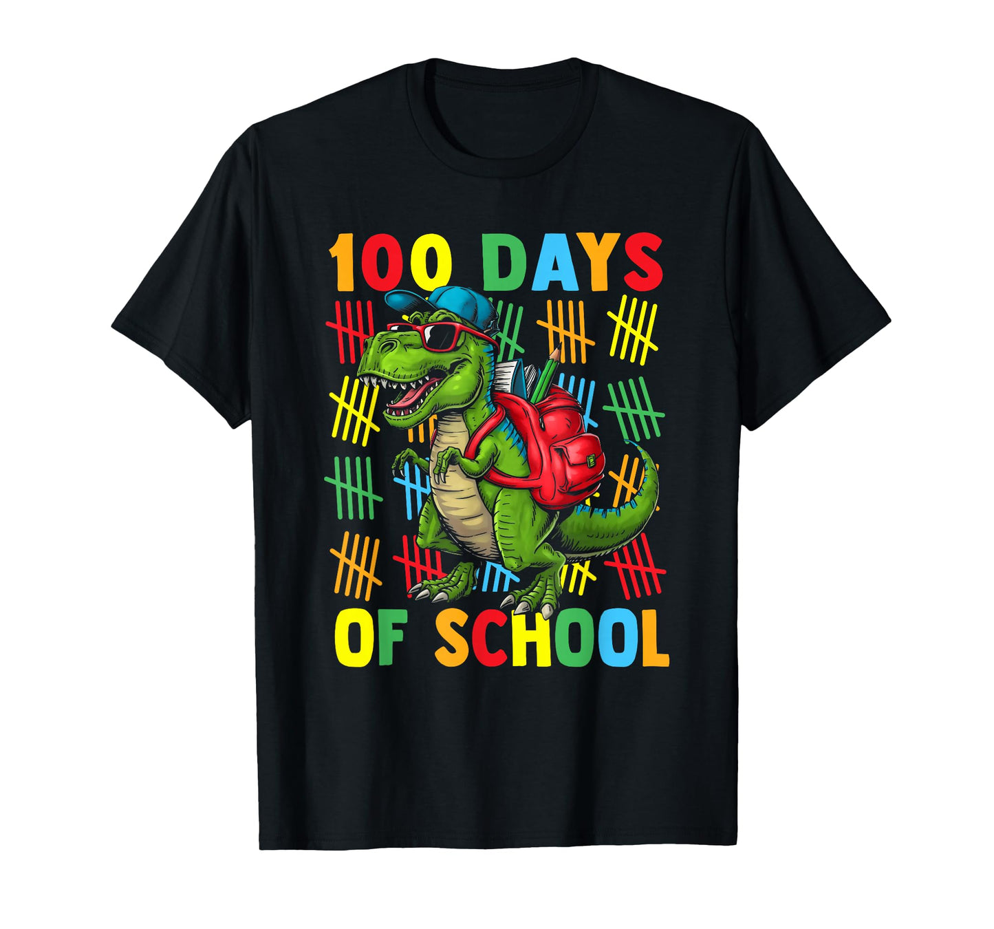 100 Days of School Dinosaur 100 Days Smarter 100th Day Kids T-Shirt