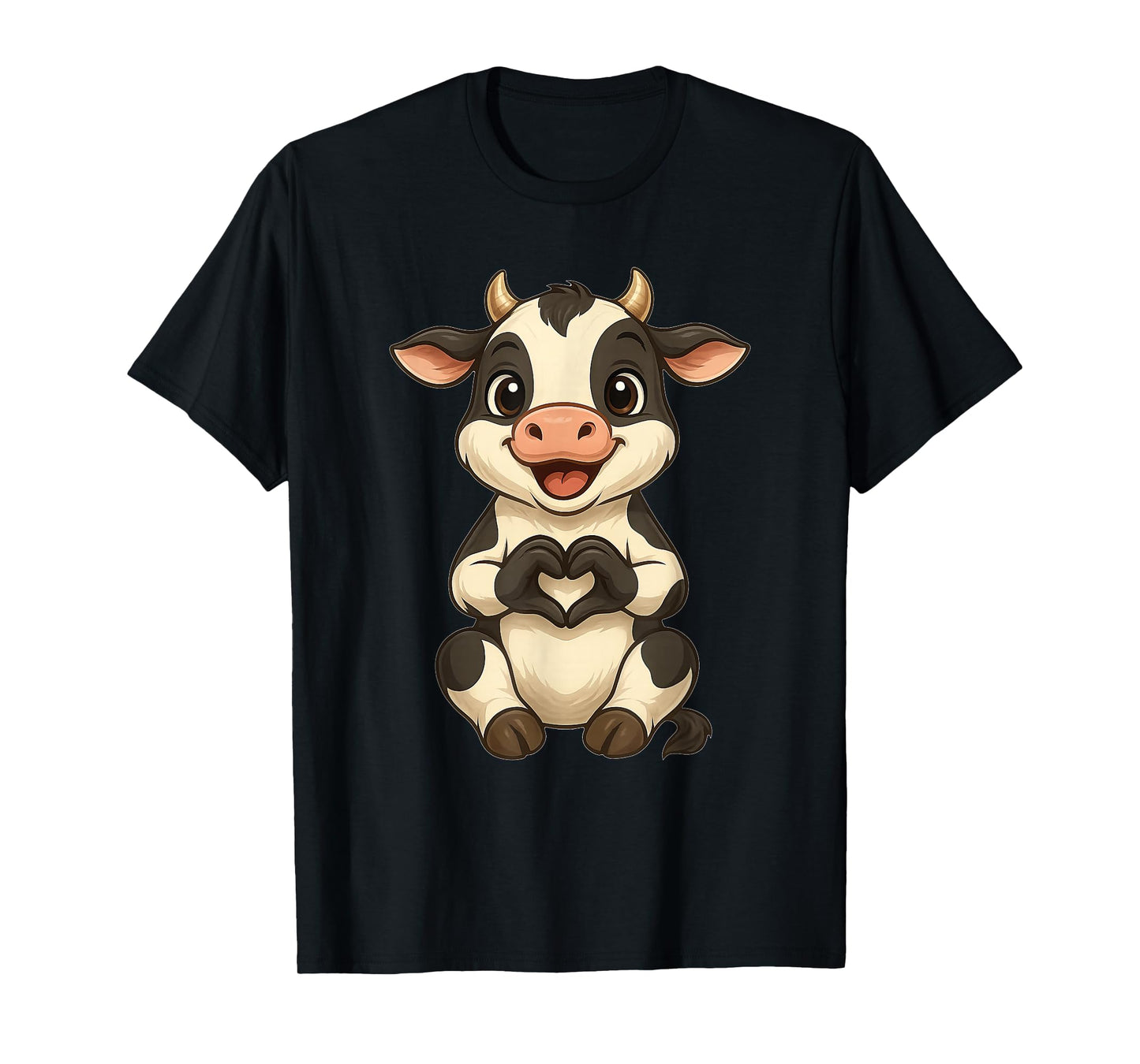 Cow with heart | Sweet cow motif with heart symbol and cow T-Shirt