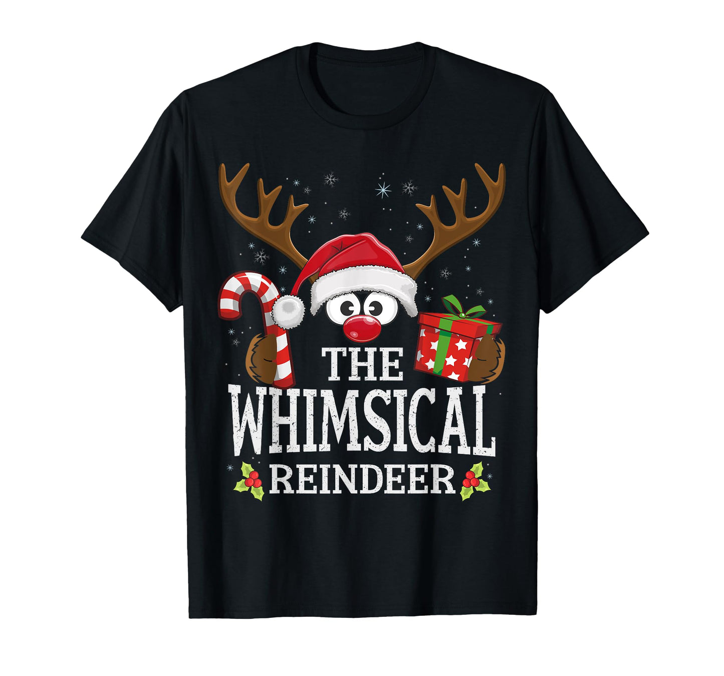 Christmas Matching The Whimsical Reindeer Family T-Shirt