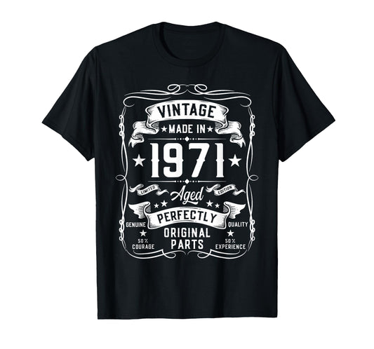 Vintage 1971 54 Years Old Gifts for Men 54yr 54th Birthday T-Shirt