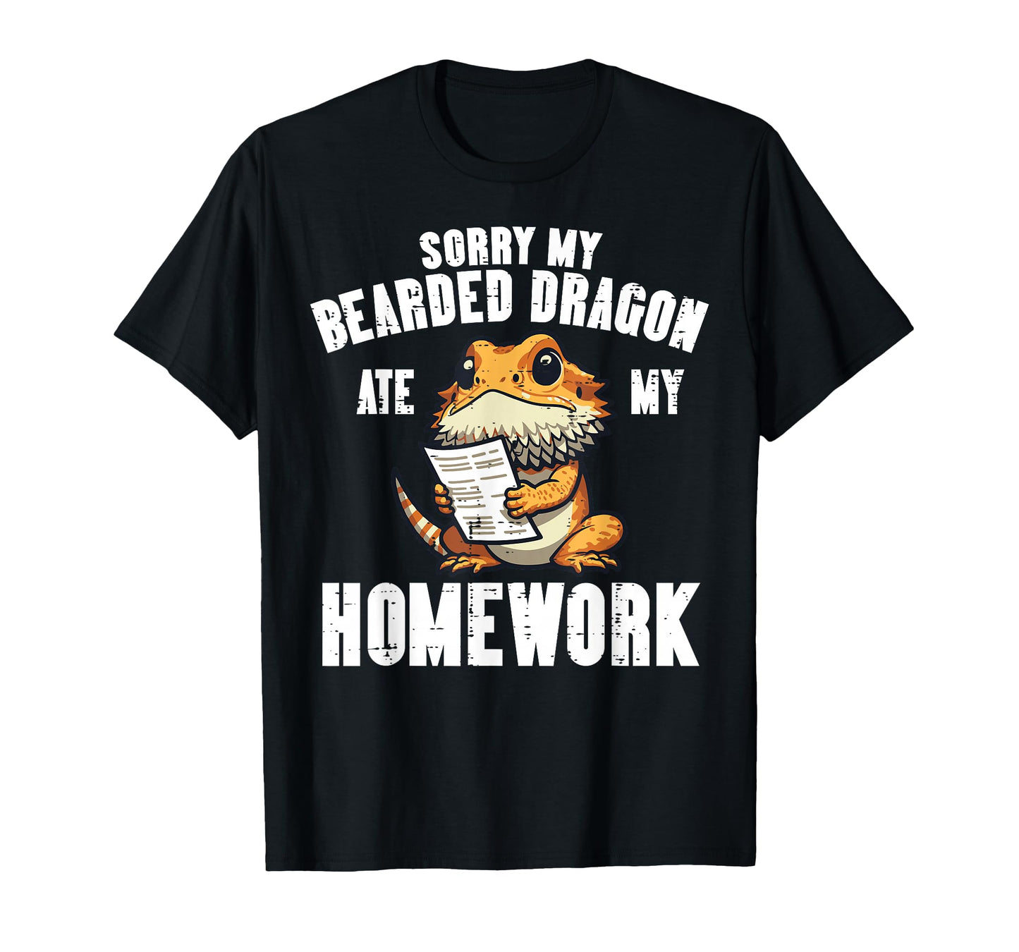 Bearded Dragon Ate Homework Funny Beardie Boys Girls Kids T-Shirt