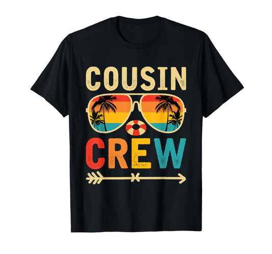 Cousin crew 2025 Summer Vacation Beach Family Trips Matching T-Shirt for Men Women Girls Kids
