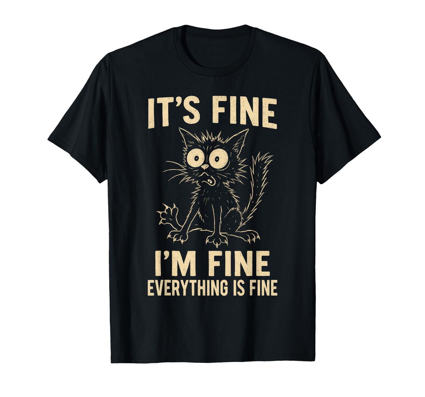 Funny Cat Graphic Tee Men Women Kids Weird Crazy Meme Cat T-Shirt