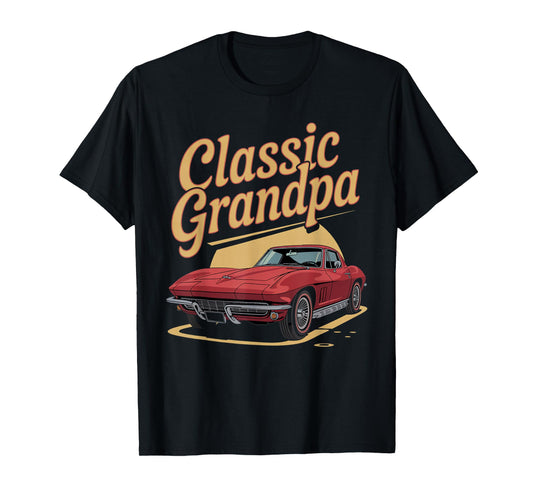 Classic Grandpa Car Enthusiast Tee Funny Retro Auto Design T-Shirt