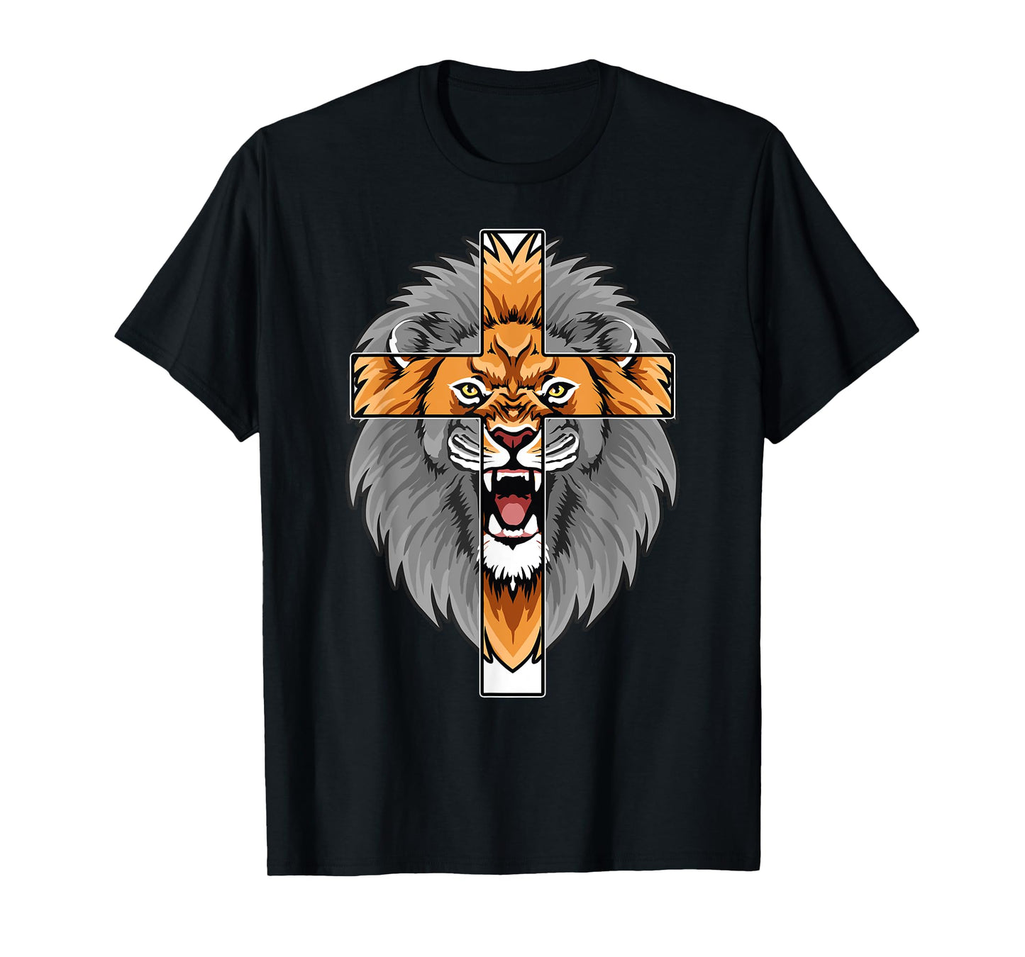 Lion Jesus Cross God Bless Bible The Way The Truth The Life T-Shirt