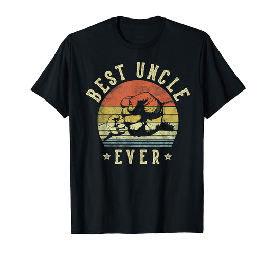 Best Uncle Ever - Retro Fist Bump Vintage Design Uncle T-Shirt