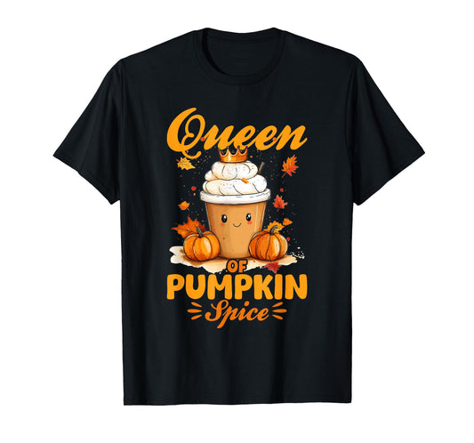 Pumpkin Spice Latte Fall Season Queen of Pumpkin Spice T-Shirt
