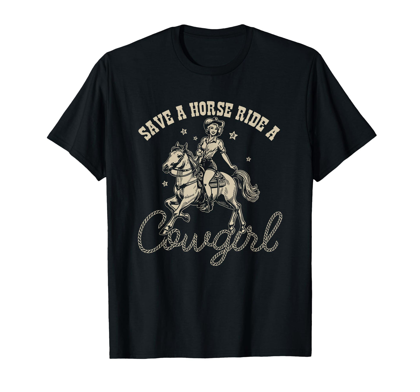 Save A Horse Ride A Cowgirl Lesbian Subtle LGBT Pride Month T-Shirt