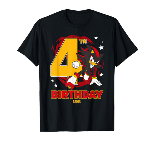 Sonic The Hedgehog 4th Birthday Epic Shadow Big Chest Logo T-Shirt