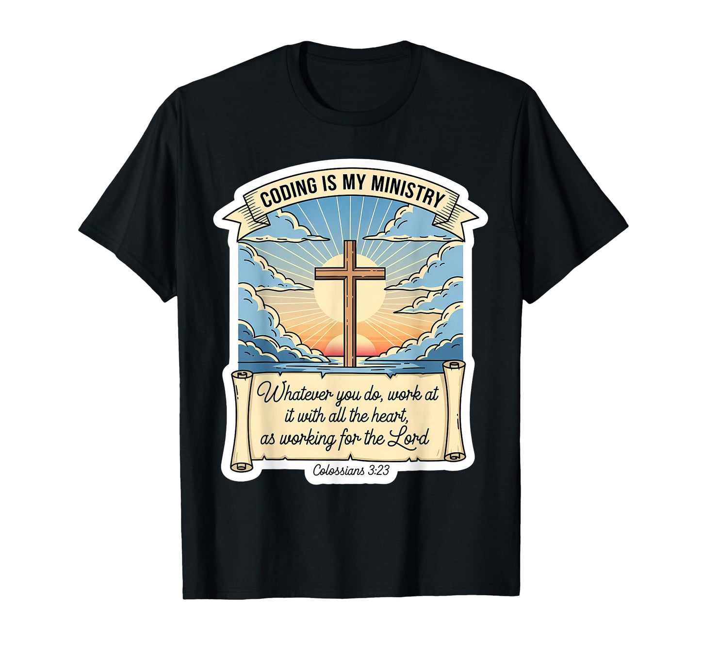 Christian Coder Coding is My Ministry Programmer Programming T-Shirt