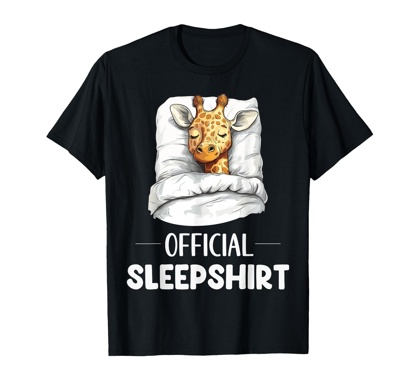 Official Sleepshirt Sleeping Giraffe Animal Lovers Pajama T-Shirt