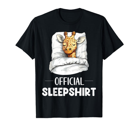Official Sleepshirt Sleeping Giraffe Animal Lovers Pajama T-Shirt