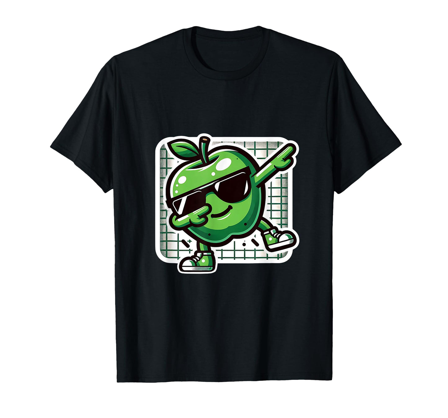 Funny Dab Apple Dancing Dabbing Fruit Meme T-Shirt