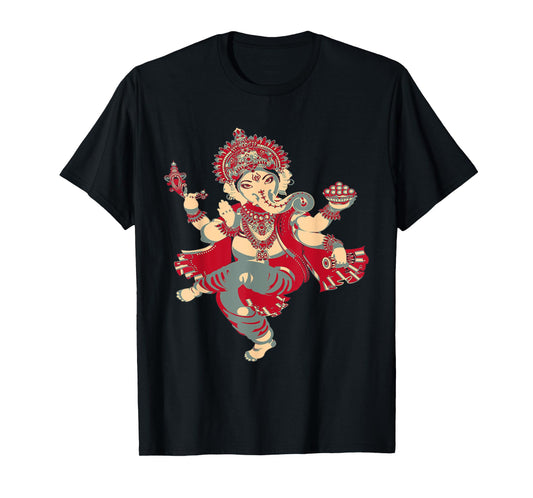 Yoga Shirts Spiritual Hindu God Ganesha T-Shirt Meditation T-Shirt