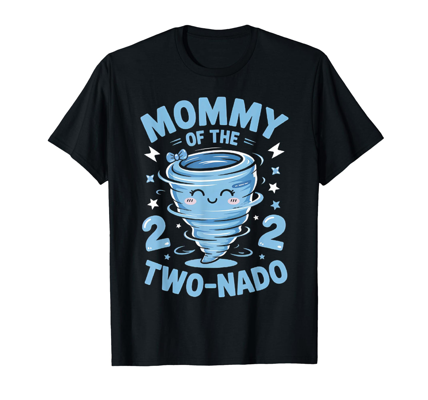 Mommy of the Two-nado Tornado Theme 2nd Birthday Party Kids T-Shirt