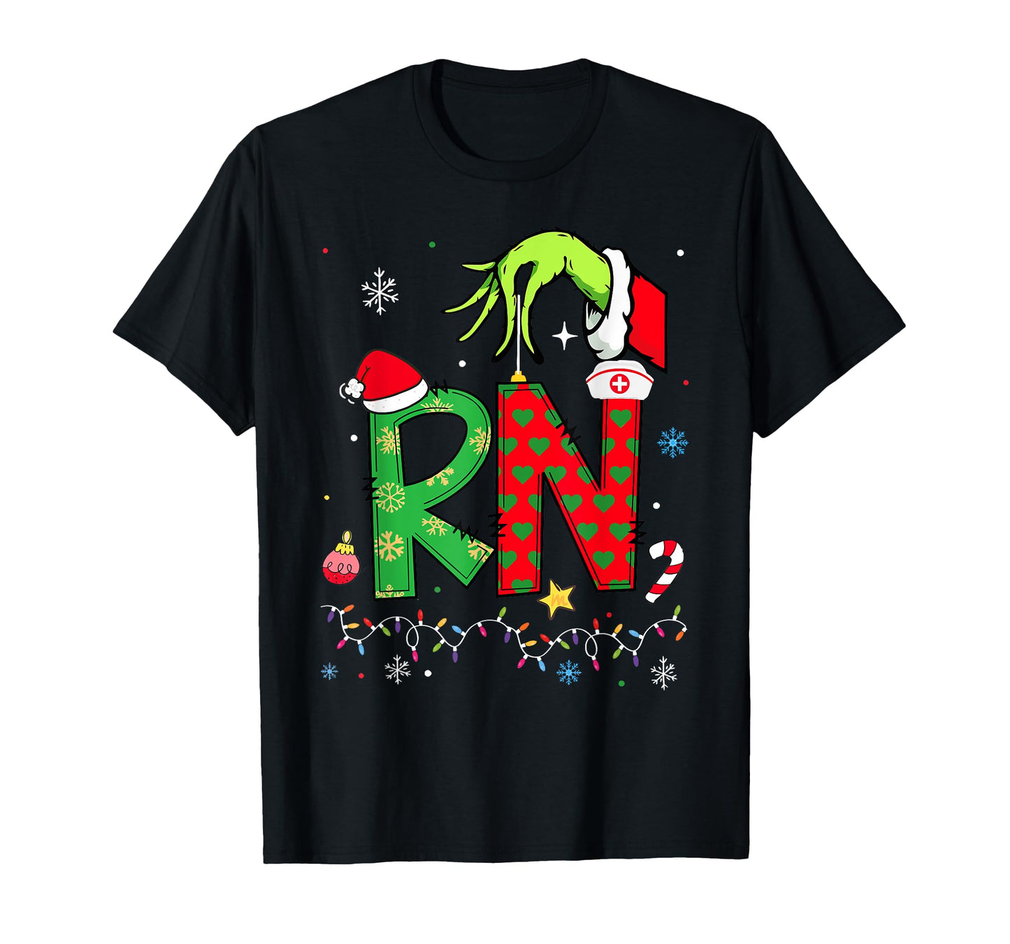 Christmas RN Registered Nurse Holiday Healthcare Xmas Santa T-Shirt