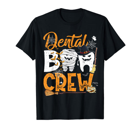 Dental Boo Crew Funny Dentist Assistant Halloween Costume T-Shirt