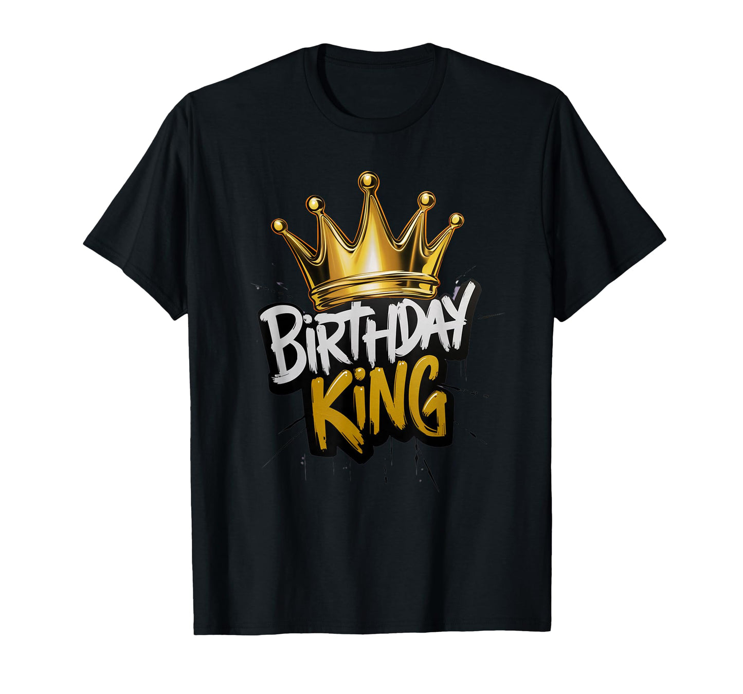 Birthday King With Crown Funny Birthday Party T-Shirt