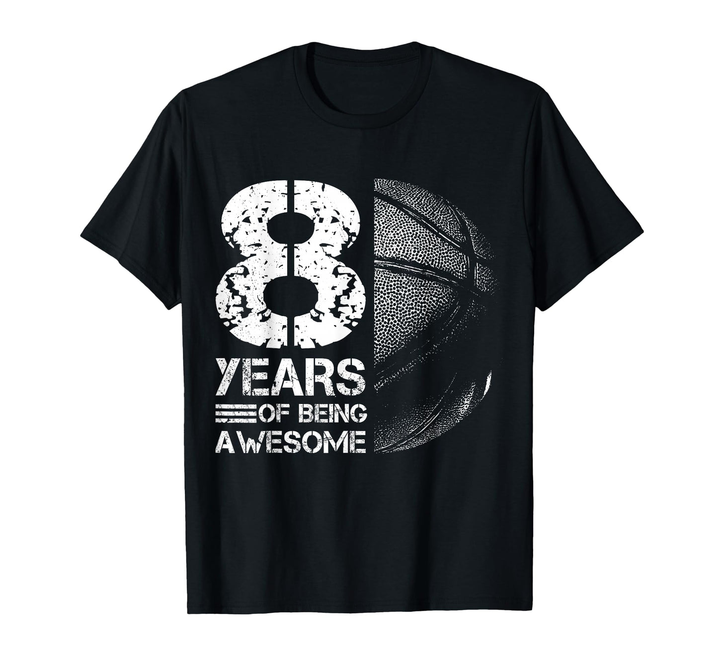 8th Birthday Boys Basketball Player Basketball 8 Years Old T-Shirt