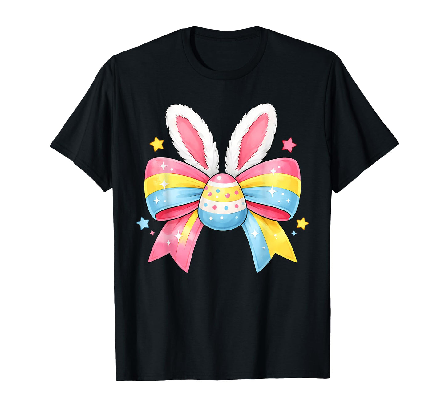Girls Easter Cute Coquette Bow Egg Easter Kids Girls Women T-Shirt