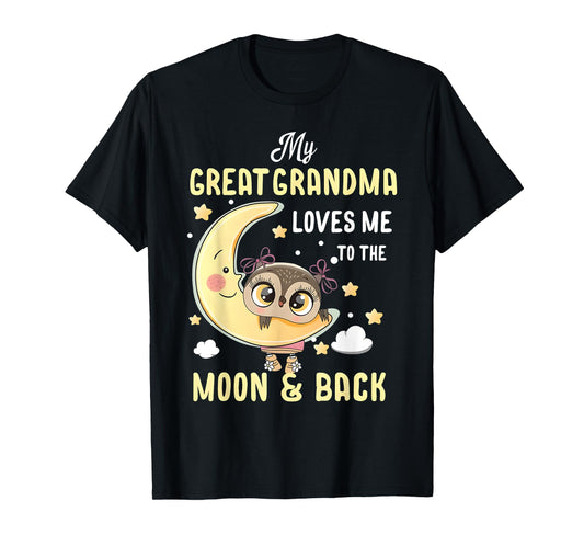 My Grandma Loves Me to the Moon & Back Grandchild Kids girl T-Shirt