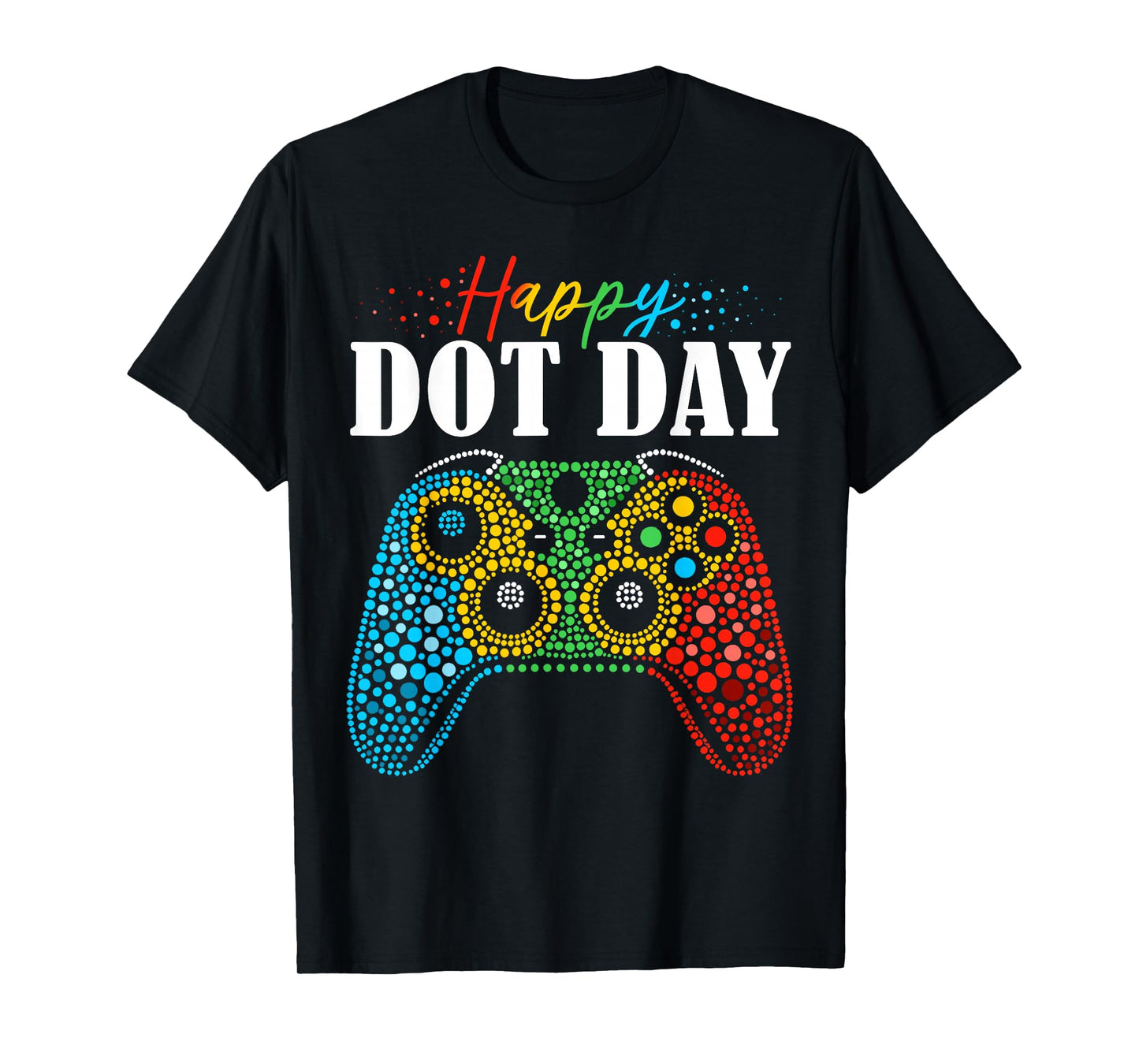 Happy Dot Day Gamer Controller Polka Dot Creative School T-Shirt