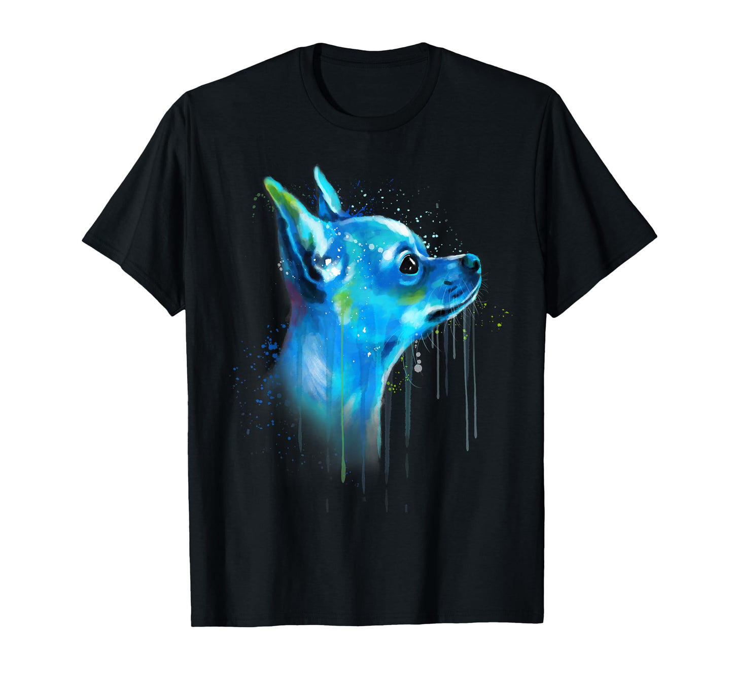 Cute Chihuahua Watercolor Painting Art T-Shirt