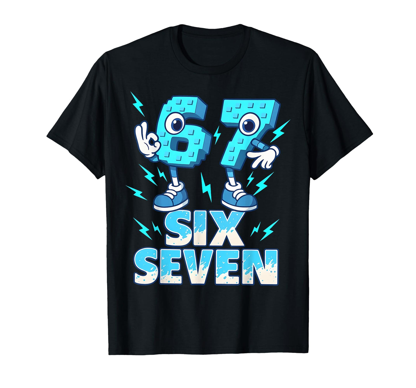 67 Six Seven 6-7 - Funny Italian Brainrot Kids Gaming Meme T-Shirt