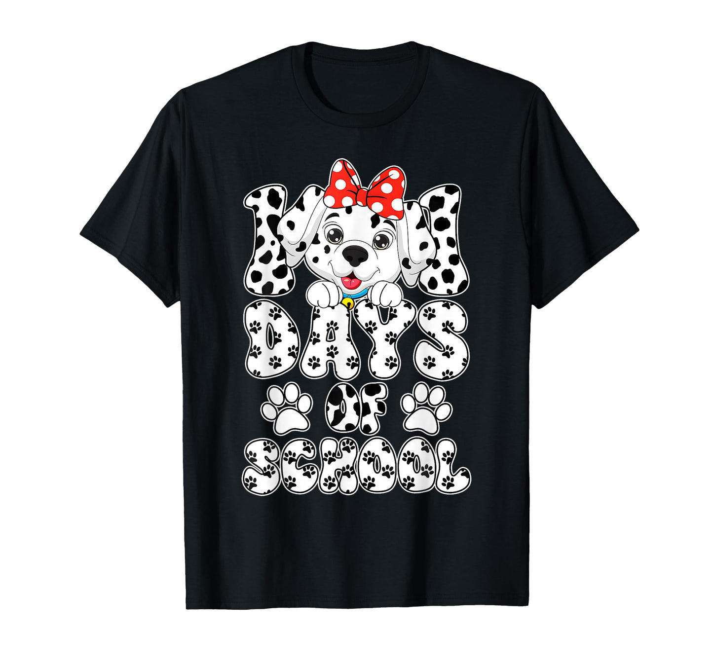 100 Days of School Dalmatian Dog Kids 100 Days Smarter T-Shirt