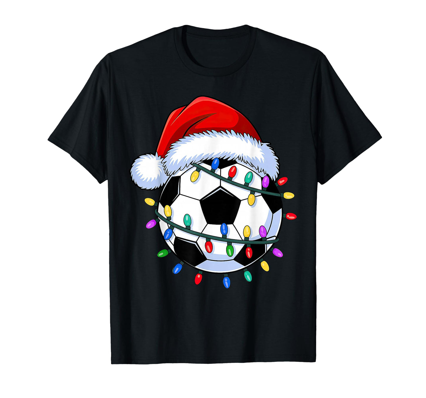 Santa Soccer Ball Christmas Soccer T-Shirt