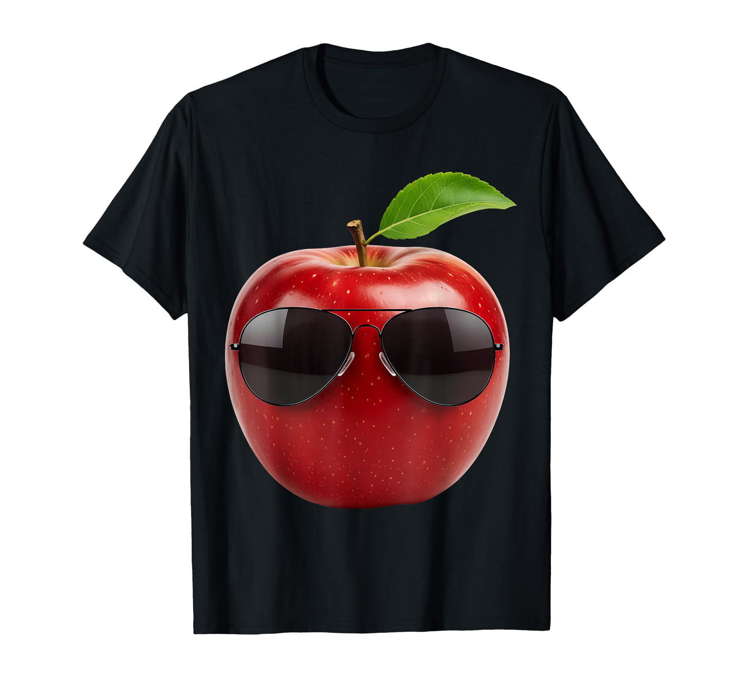 Apple Wearing Sunglasses Funny Fruit Lover Costume T-Shirt