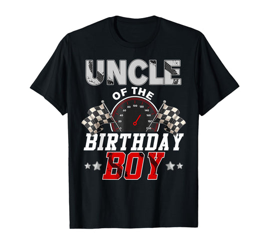 Uncle Of The Birthday Boy Race Car Racing Car Driver T-Shirt