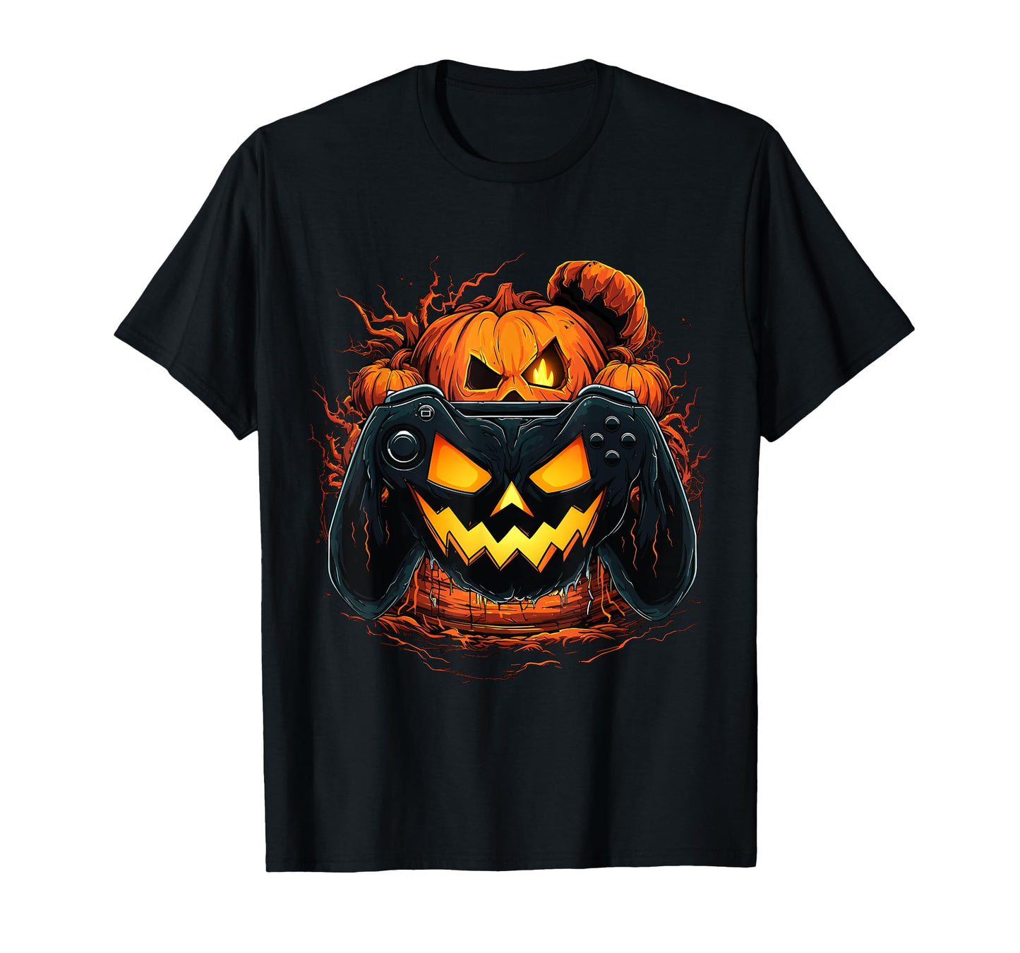 Halloween Shirt Gamer Gaming Pumpkin Boys Halloween Costume T-Shirt