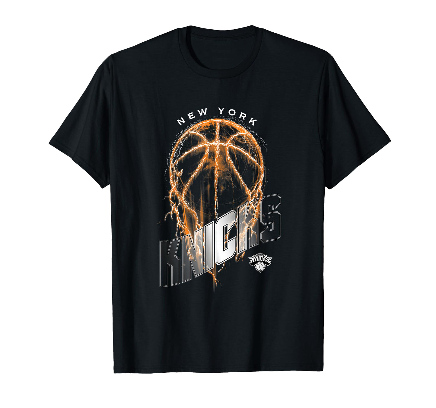 NBA New York Knicks Lightning Bolt Basketball Logo T-Shirt