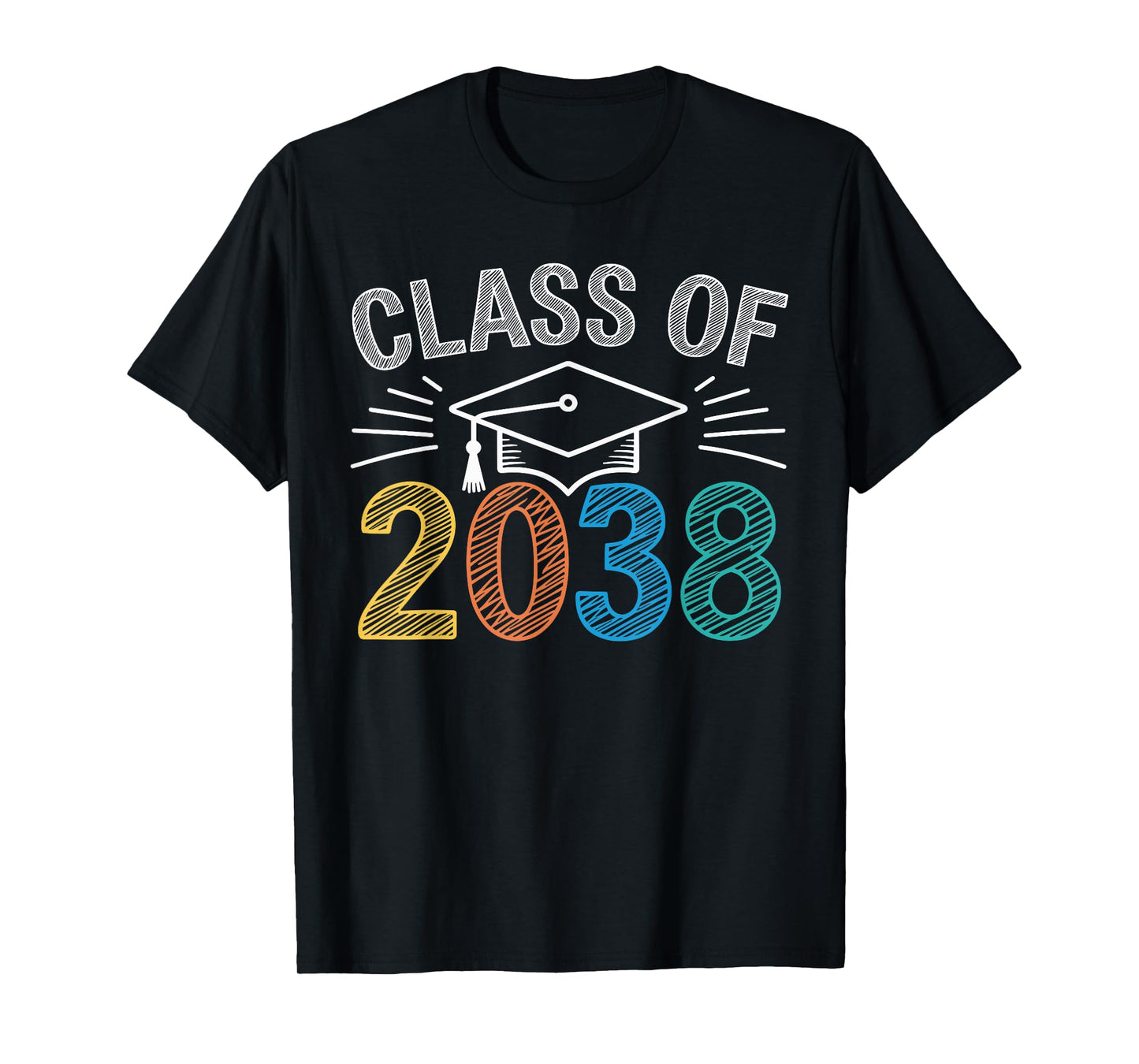 Class of 2038 Grow With Me Kindergarten First Day of School T-Shirt