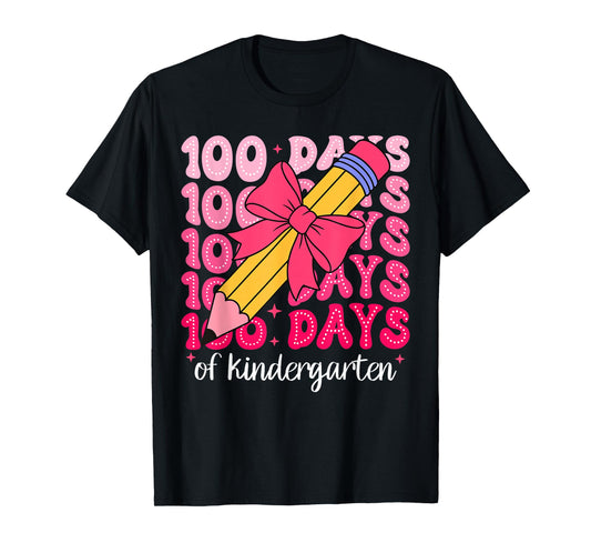 100 Days of Kindergarten Teacher 100th Day of School T-Shirt