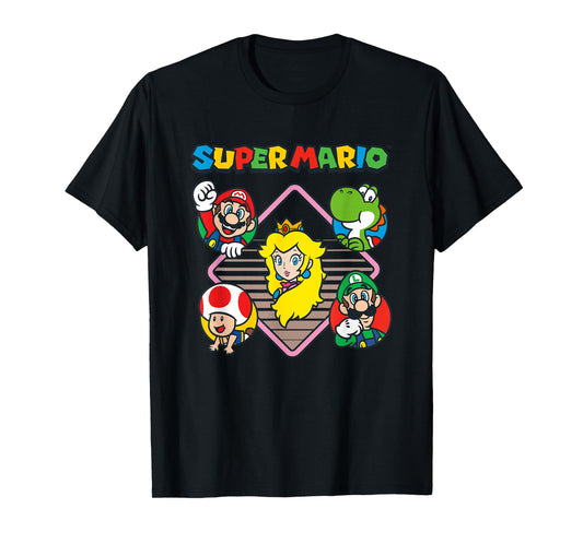 Super Mario Bros Vintage Princess Peach & Friends T-Shirt