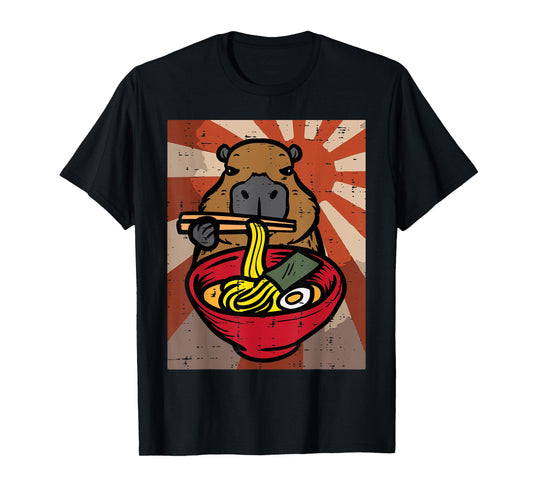 Capybara Ramen Kawaii Capy Japanese Food Men Women Kids Boys T-Shirt