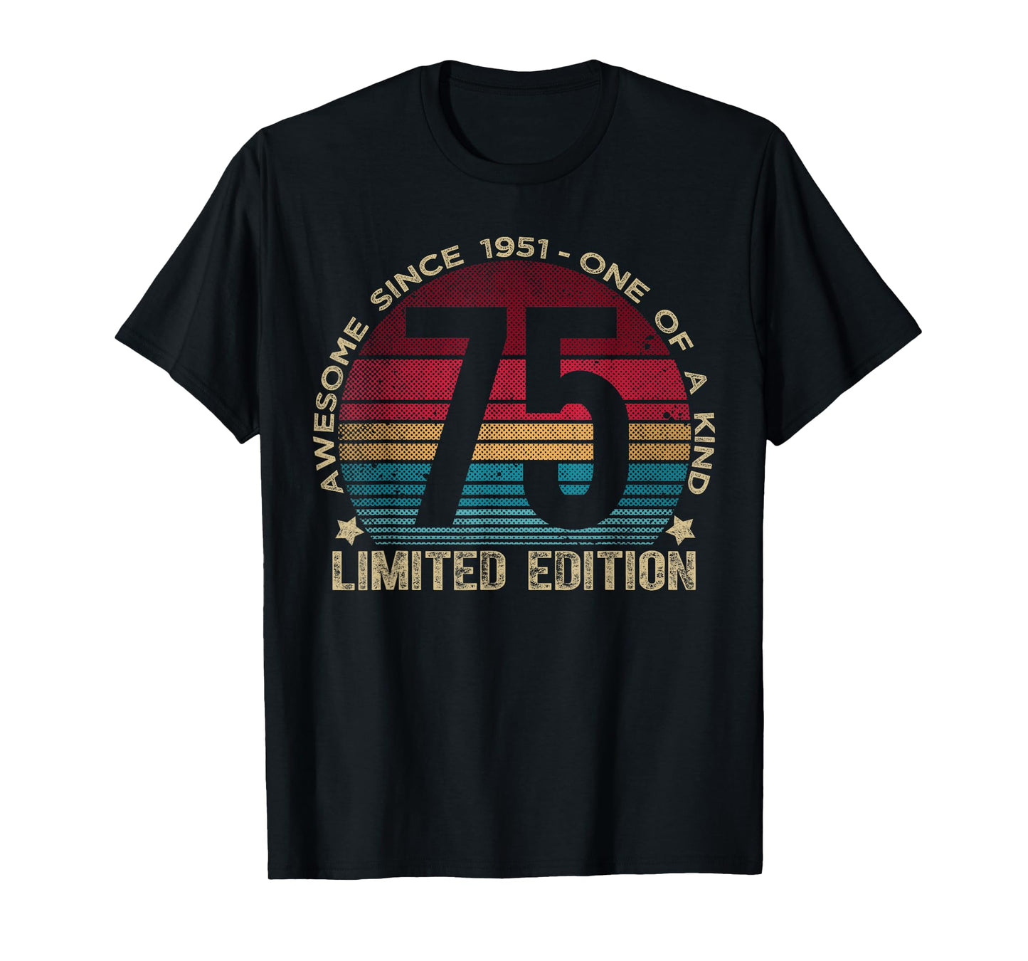 75 Year Old Gifts Vintage 1951 Limited Edition 75th Birthday T-Shirt