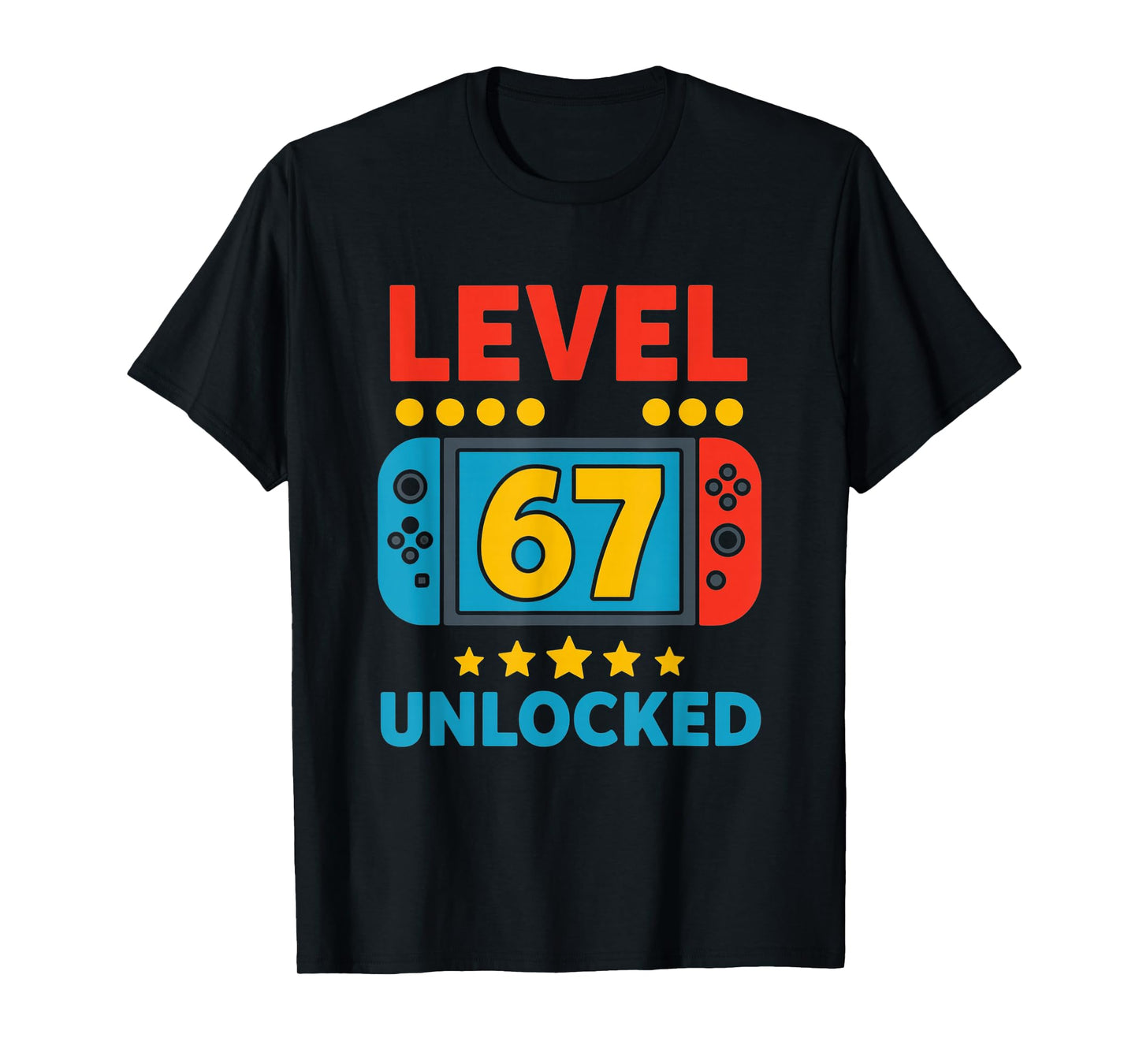 Level 67 Unlocked, Gamer Birthday Boys Gifts for Boys 6 7 T-Shirt