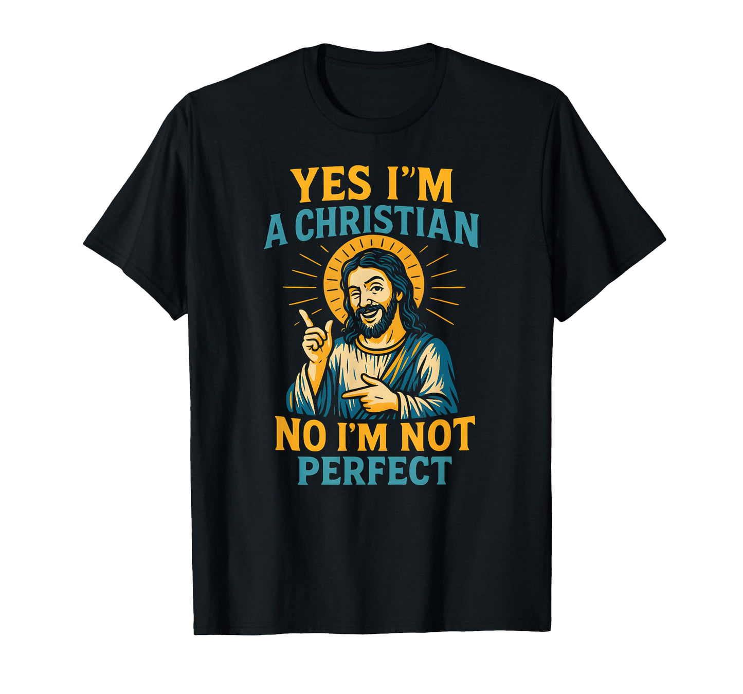 Christian Humor Not Perfect Cool Mens Religious Faith T-Shirt