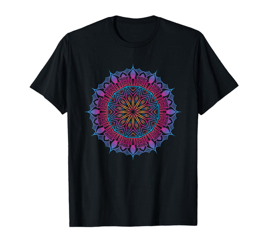 Boho Yoga Art Spiritual Meditation Sacred Geometry Mandala T-Shirt